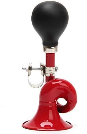 bugle horn, retro clown horn, kids bike horn, classic vintage metal twist loudspeaker siren hooter snail air horn for vehicles bicycles golf cart