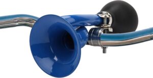 bugle horn, retro clown horn, kids bike horn, classic vintage metal twist loudspeaker siren hooter snail air horn for vehicles bicycles golf cart