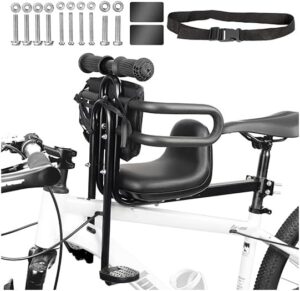 child bike seat front mount, kids bike seat for adult bike,retractable baby bike seat front mounted, toddler bike seat for children 8 months~6 years