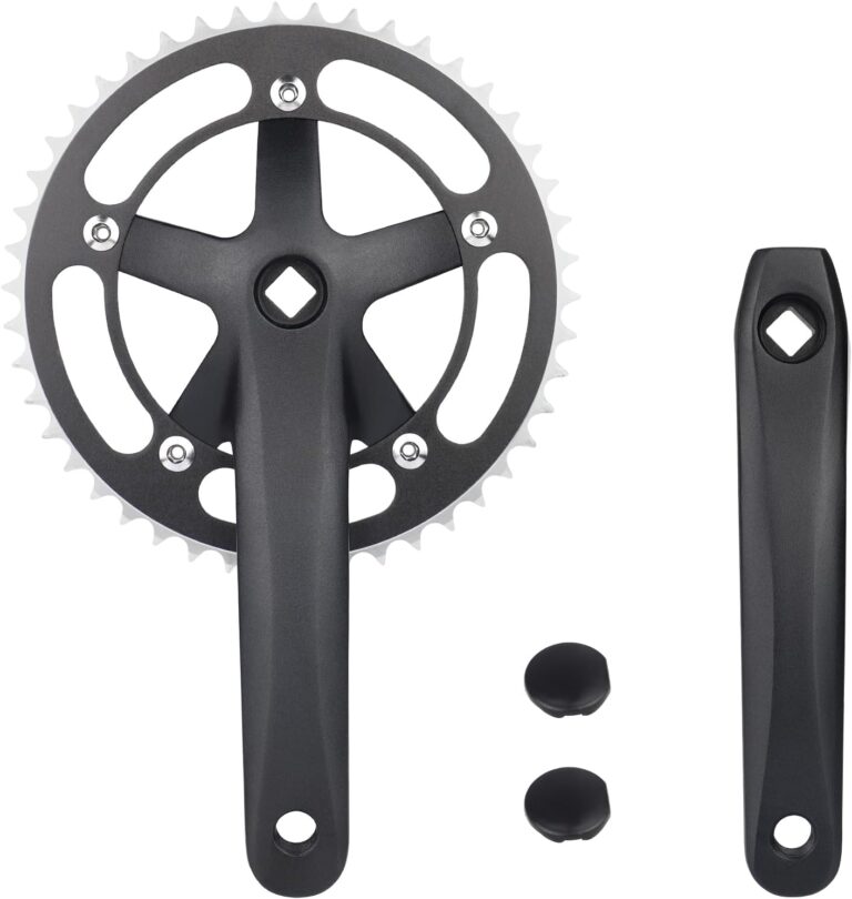 crankset 46t 170mm universal square crankset set 170mm crank arm aluminium alloy arm for single speed bike fixed gear bike e bike road bike cruiser bike
