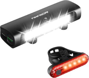 bike headlight and tail light set 3400 lumens super bright usb c rechargeable bicycle lights, ip67 waterproof 8000mah power bank, 9+3 modes, tool free mount for e bikes/motorcycles