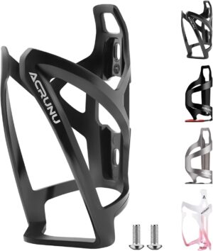 ultra light universal fit bike water bottle holder secure and convenient water bottle holder for bike (black)