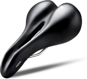 rbrl bike seat, soft and wide bike seat cushion with double shock absorption balls memory foam waterproof wide bicycle saddle, unisex, suitable for e bikes, mountain bikes, cruiser bikes