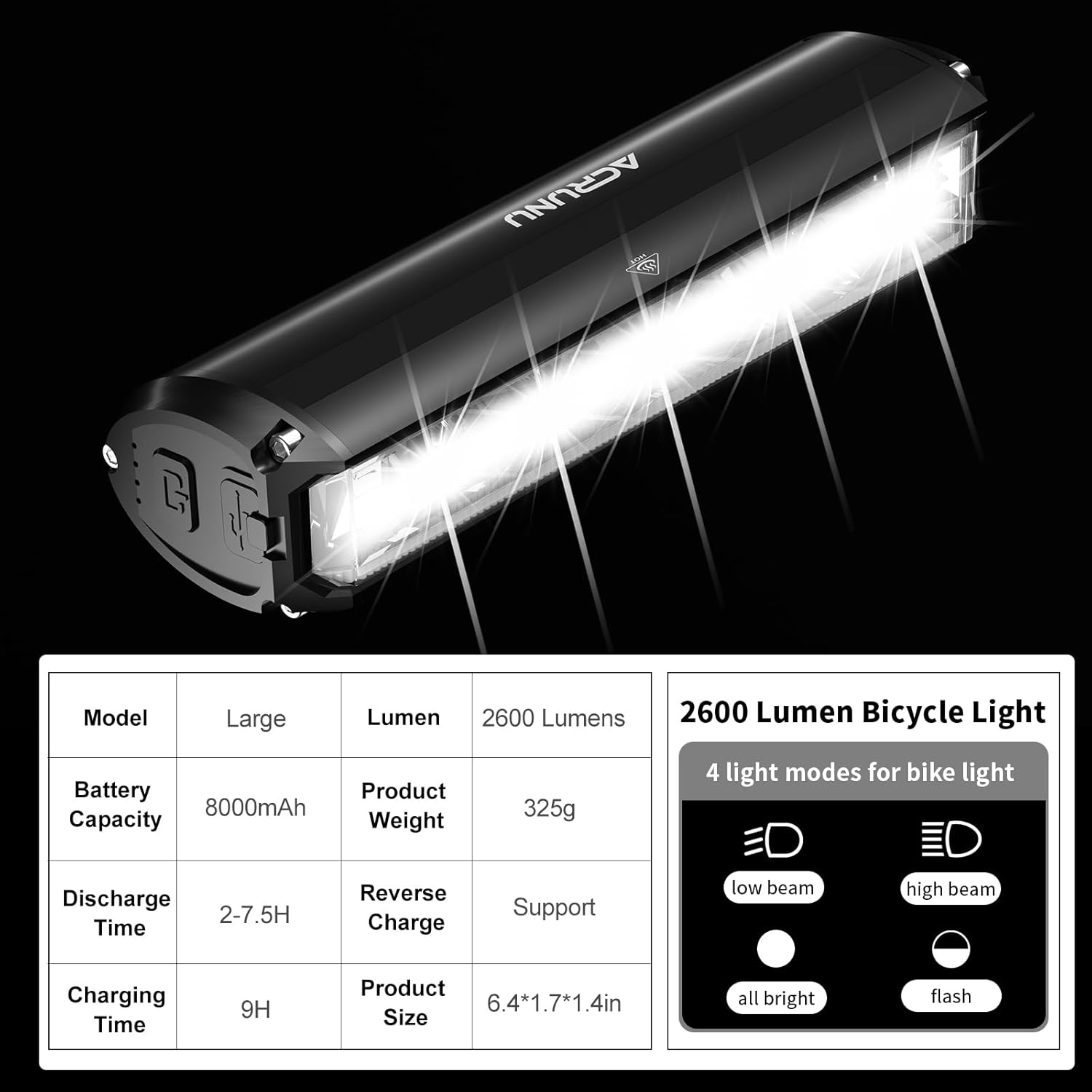 super bright 3400 lumens led bike light usb rechargeable 5 modes bicycle headlight with 7h runtime, ipx6 waterproof, quick release mount for mountain road cycling commuting night safety super bright 3400 lumens led bike light usb rechargeable 5 modes bicycle headlight with 7h runtime, ipx6 waterproof, quick release mount for mountain road cycling commuting night safety