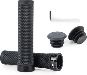 bw mtb bike grips – comfortable and grippy 130mm bicycle handlebar grips