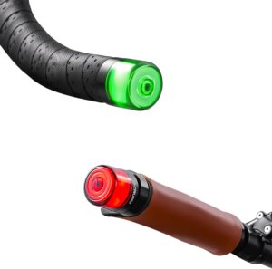 bike handlebar end lights 7 color options end plug usb c rechargeable light for road & mountain bicycles| 18 25mm compatible | waterproof & lightweight | tool free installation