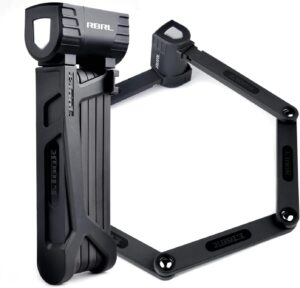rbrl bicycle lock, 2.95 ft folding locks, heavy duty anti theft chain lock with keys and case for bikes, e bikes or scooters
