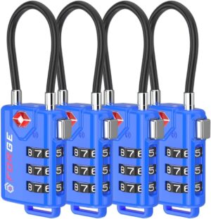 tsa approved cable luggage locks, re settable combination with alloy body (copy)