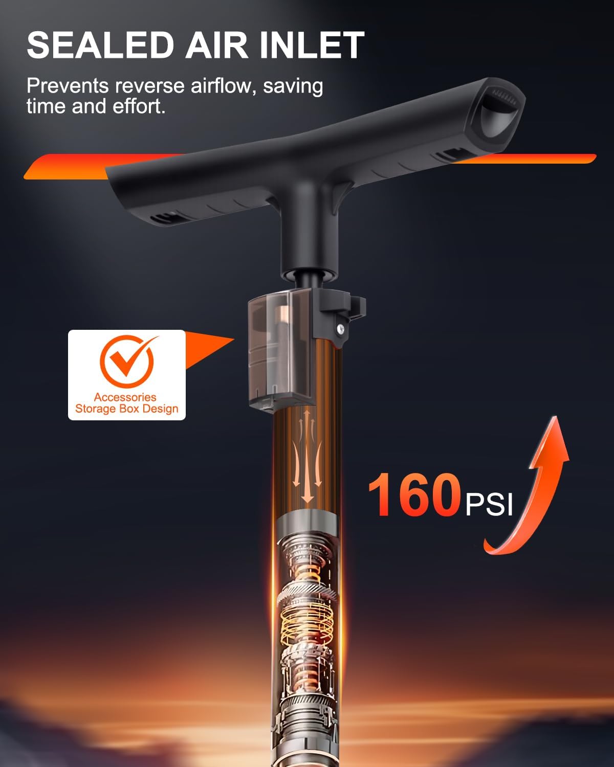 onvian floor bike pump with gauge160psi high pressure, air bicycle pump presta and schrader valve, fast inflation bike tire pump for bikes, mtb,hybrid,balls, ergonomic design bike accessories onvian floor bike pump with gauge160psi high pressure, air bicycle pump presta and schrader valve, fast inflation bike tire pump for bikes, mtb,hybrid,balls, ergonomic design bike accessories