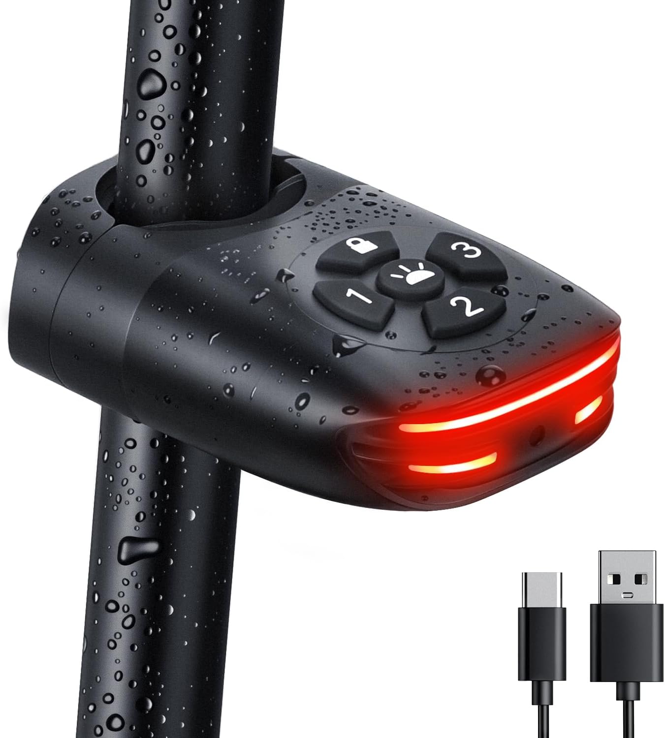 onvian 2 in 1 bike alarm with taillight, usb rechargeable 105db anti theft bicycle alarm brake sensing rear light, ip65 waterproof 4 modes safety flash,vibration sensor ebike warning 1.5h fast charge visit the onvian store onvian 2 in 1 bike alarm with taillight, usb rechargeable 105db anti theft bicycle alarm brake sensing rear light, ip65 waterproof 4 modes safety flash,vibration sensor ebike warning 1.5h fast charge visit the onvian store