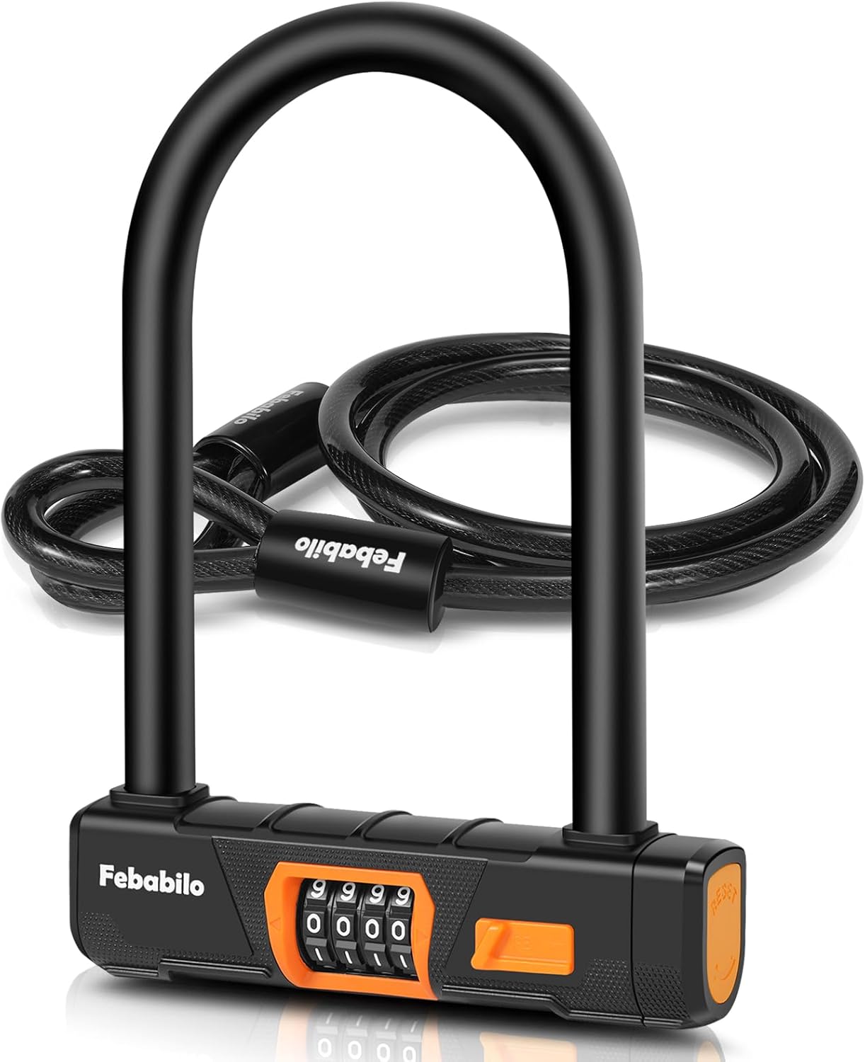 bike locks heavy duty anti theft, combo bike u lock, 4 digit resettable combination e bike large u shaped lock with 5ft steel cable for electric bike, bicycle, escooter, motorcycle,door bike locks heavy duty anti theft, combo bike u lock, 4 digit resettable combination e bike large u shaped lock with 5ft steel cable for electric bike, bicycle, escooter, motorcycle,door