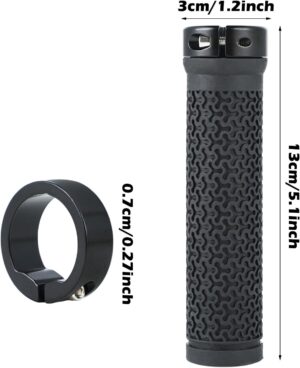 2 pack bike handlebar grips, bicycle handle bar grips mushroom grips for bmx, mountain, mtb, beach cruiser, scooter, folding bike, soft non slip rubber hand grip comfortable ergonomic