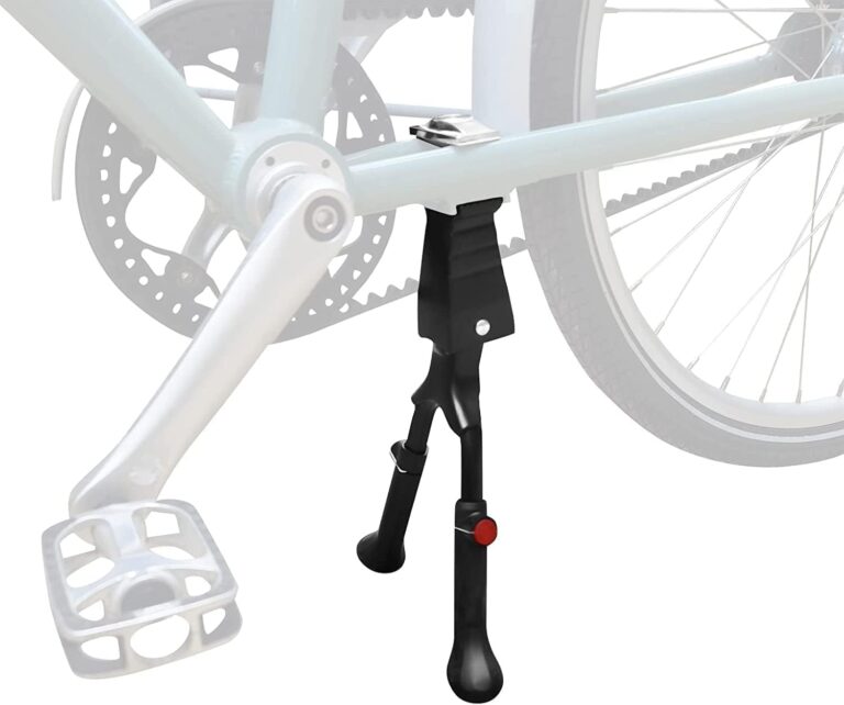 double leg bike kickstand center mount bicycle stand aluminium kick stand fits for 22/24/26/28/29 inch mountain & road bike,height adjustable bike kickstand,black