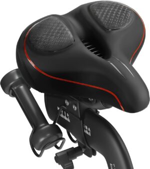 oversized bike seat for peloton bike & bike+, comfort seat cushion compatible with peloton, road or exercise bikes, bicycle wide saddle replacement for men & women, accessories for peloton
