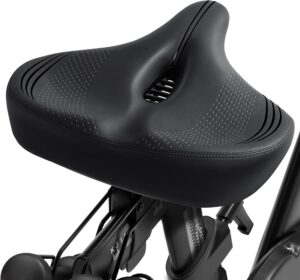 oversized bike seat for peloton bike & bike+, comfort seat cushion compatible with peloton, road or exercise bikes, bicycle wide saddle replacement for men & women, accessories for peloton