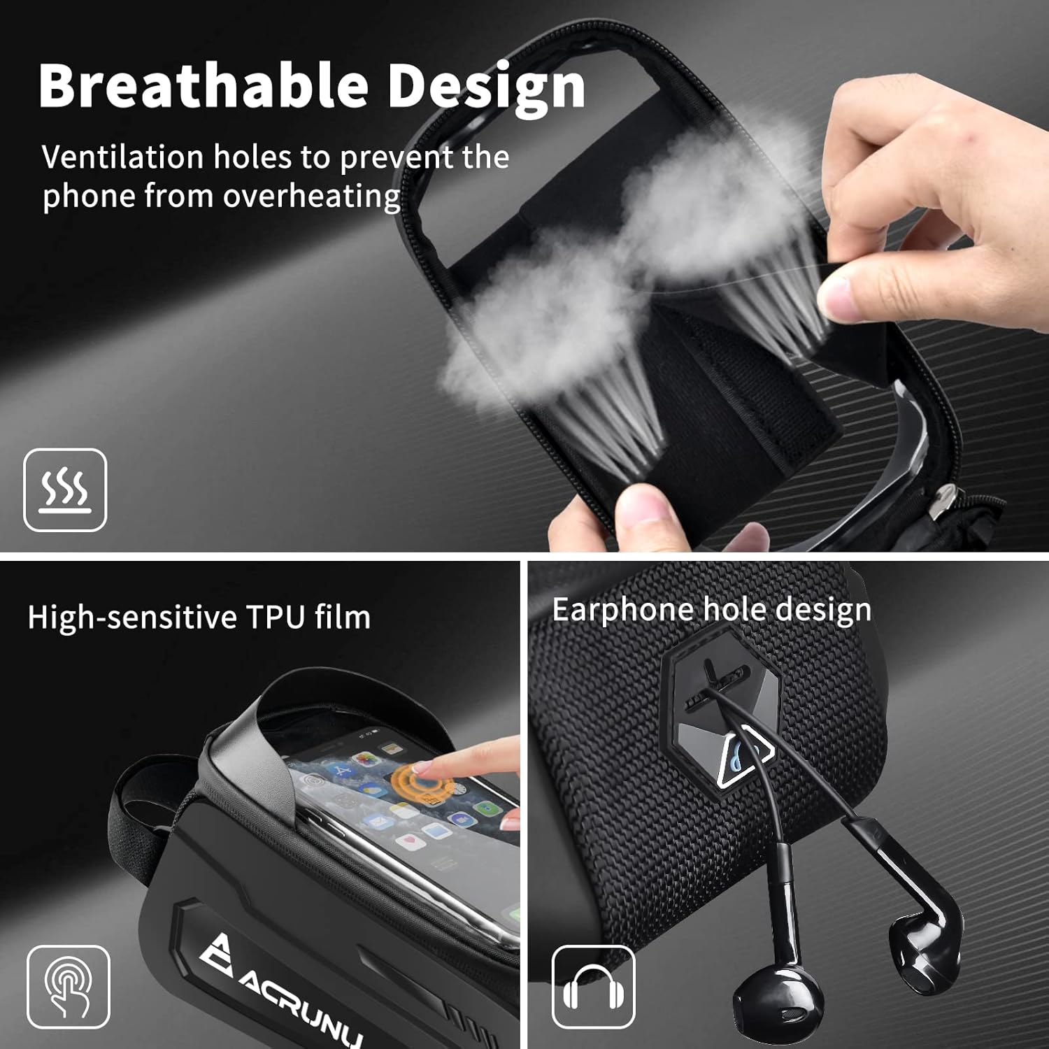 bike/bicycle phone front frame bag, waterproof, tube bag, cycling pouch for men compatible phone under 7.2” (large) bike/bicycle phone front frame bag, waterproof, tube bag, cycling pouch for men compatible phone under 7.2” (large)