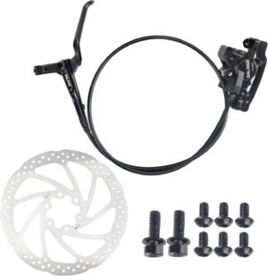 e830 pro 2 pin power off connector 2 pistons e bike electric power off hydraulic front/rear/set brake with 160mm 6 bolts disc rotor, hydraulic disc brake caliper lever for e bike, fat bike