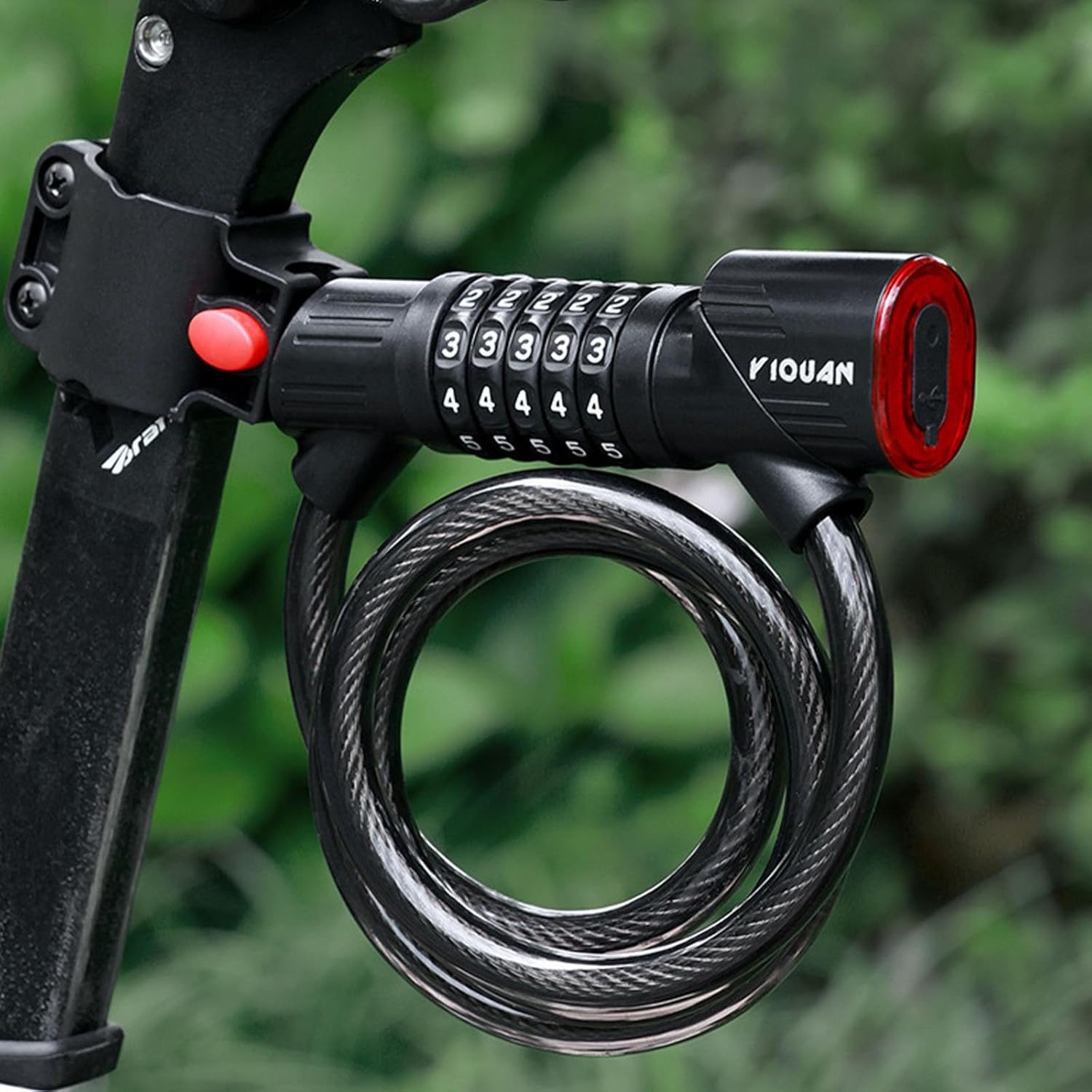 5 digit combination cable bike lock, bike lock and tail light set, bike taillight with 5 lighting modes and anti theft lock, resettable combination bike lock, scooters, and 5 digit combination cable bike lock, bike lock and tail light set, bike taillight with 5 lighting modes and anti theft lock, resettable combination bike lock, scooters, and