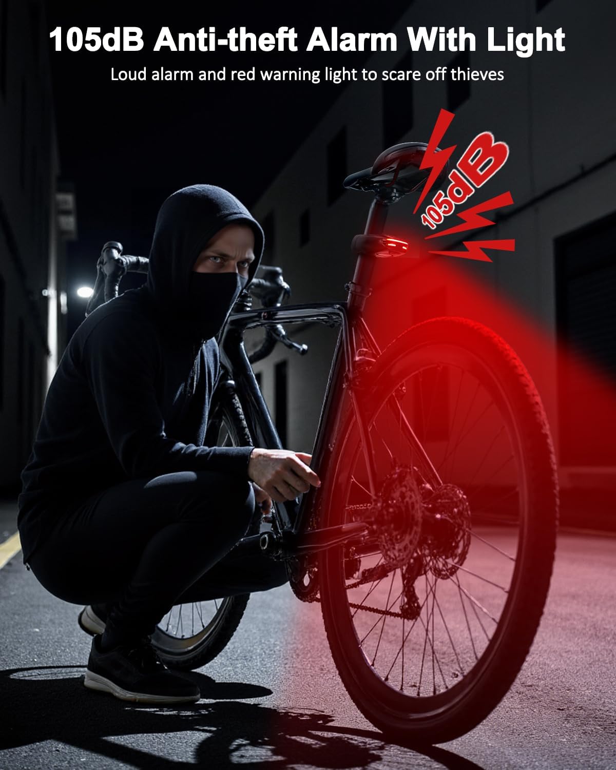 onvian 2 in 1 bike alarm with taillight, usb rechargeable 105db anti theft bicycle alarm brake sensing rear light, ip65 waterproof 4 modes safety flash,vibration sensor ebike warning 1.5h fast charge visit the onvian store onvian 2 in 1 bike alarm with taillight, usb rechargeable 105db anti theft bicycle alarm brake sensing rear light, ip65 waterproof 4 modes safety flash,vibration sensor ebike warning 1.5h fast charge visit the onvian store