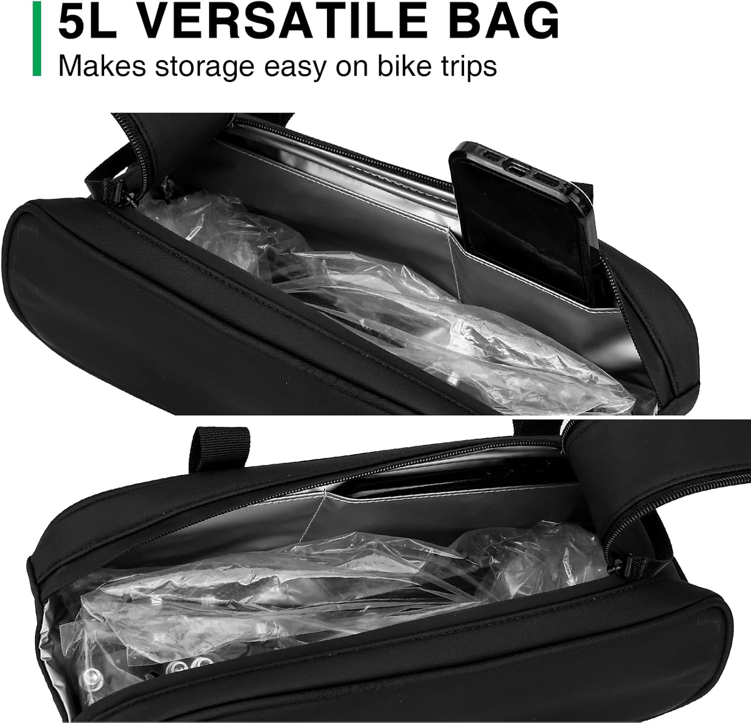 aluminum rear bike rack universal adjustable touring carrier with 55lbs load capacity, quick release system & 5l waterproof multifunctional bag aluminum rear bike rack universal adjustable touring carrier with 55lbs load capacity, quick release system & 5l waterproof multifunctional bag