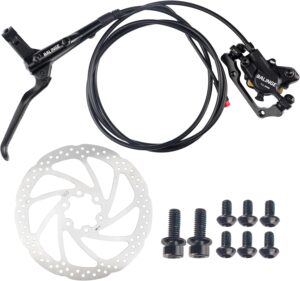 e830 pro 2 pin power off connector 2 pistons e bike electric power off hydraulic front/rear/set brake with 160mm 6 bolts disc rotor, hydraulic disc brake caliper lever for e bike, fat bike
