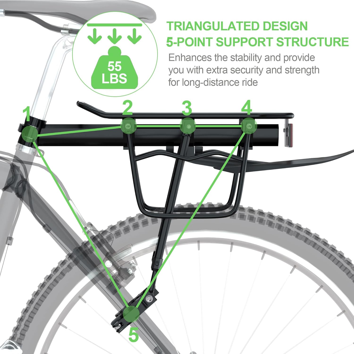 bike cargo rack w/fender & bungee cargo net & reflective logo,quick release mountain road bicycle rear racks,universal adjustable bike luggage touring carrier rack,large capacity bike pannier rack bike cargo rack w/fender & bungee cargo net & reflective logo,quick release mountain road bicycle rear racks,universal adjustable bike luggage touring carrier rack,large capacity bike pannier rack