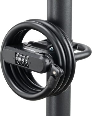 rockbros scooter lock bike u lock with cable 4 digit combination lock portable anti theft heavy duty bicycle lock for scooter bike bicycle motorcycle