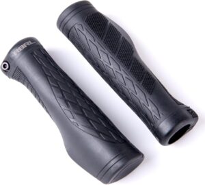 bicycle handlebar grips, ergonomic design, anti slip, easy install, durable, black