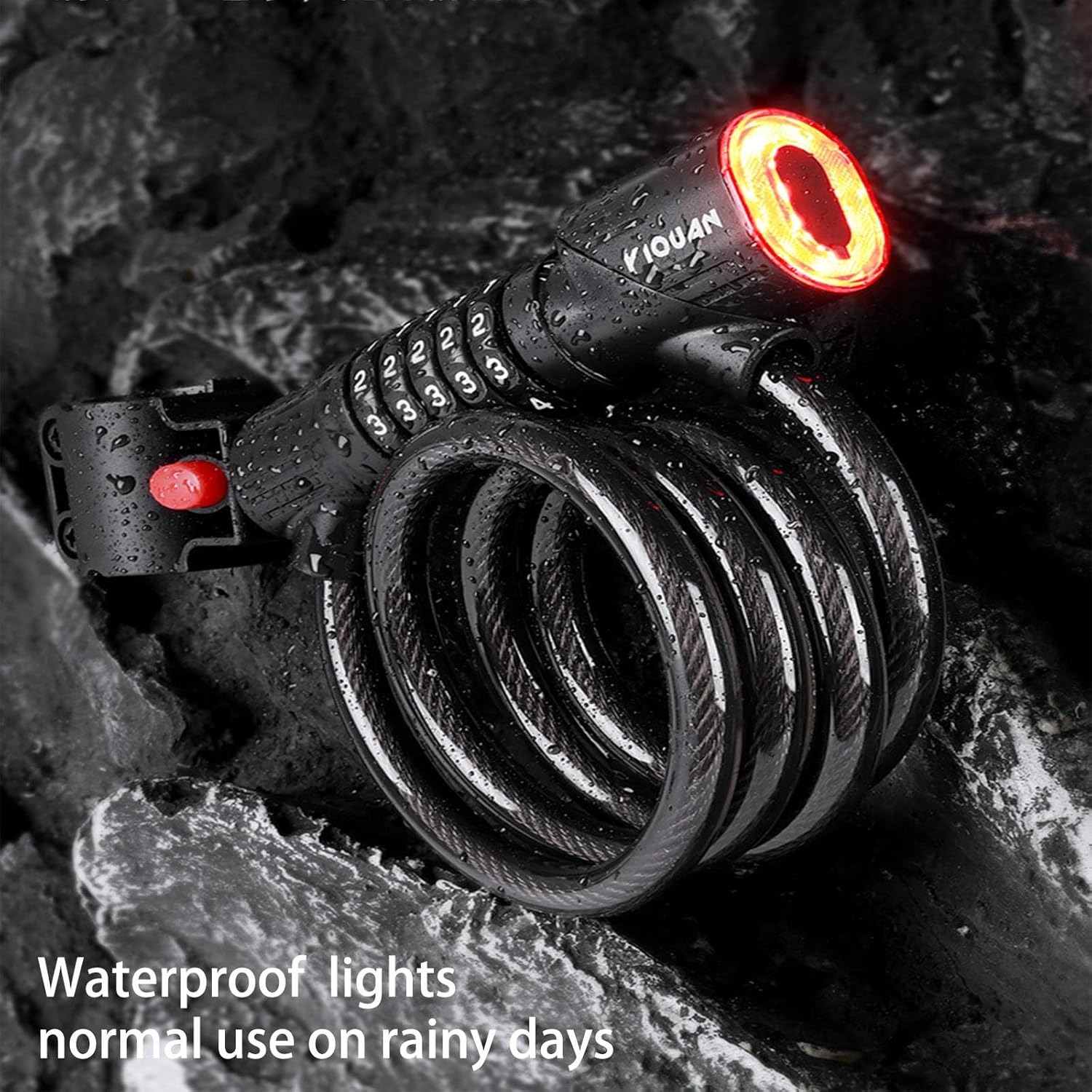 5 digit combination cable bike lock, bike lock and tail light set, bike taillight with 5 lighting modes and anti theft lock, resettable combination bike lock, scooters, and 5 digit combination cable bike lock, bike lock and tail light set, bike taillight with 5 lighting modes and anti theft lock, resettable combination bike lock, scooters, and