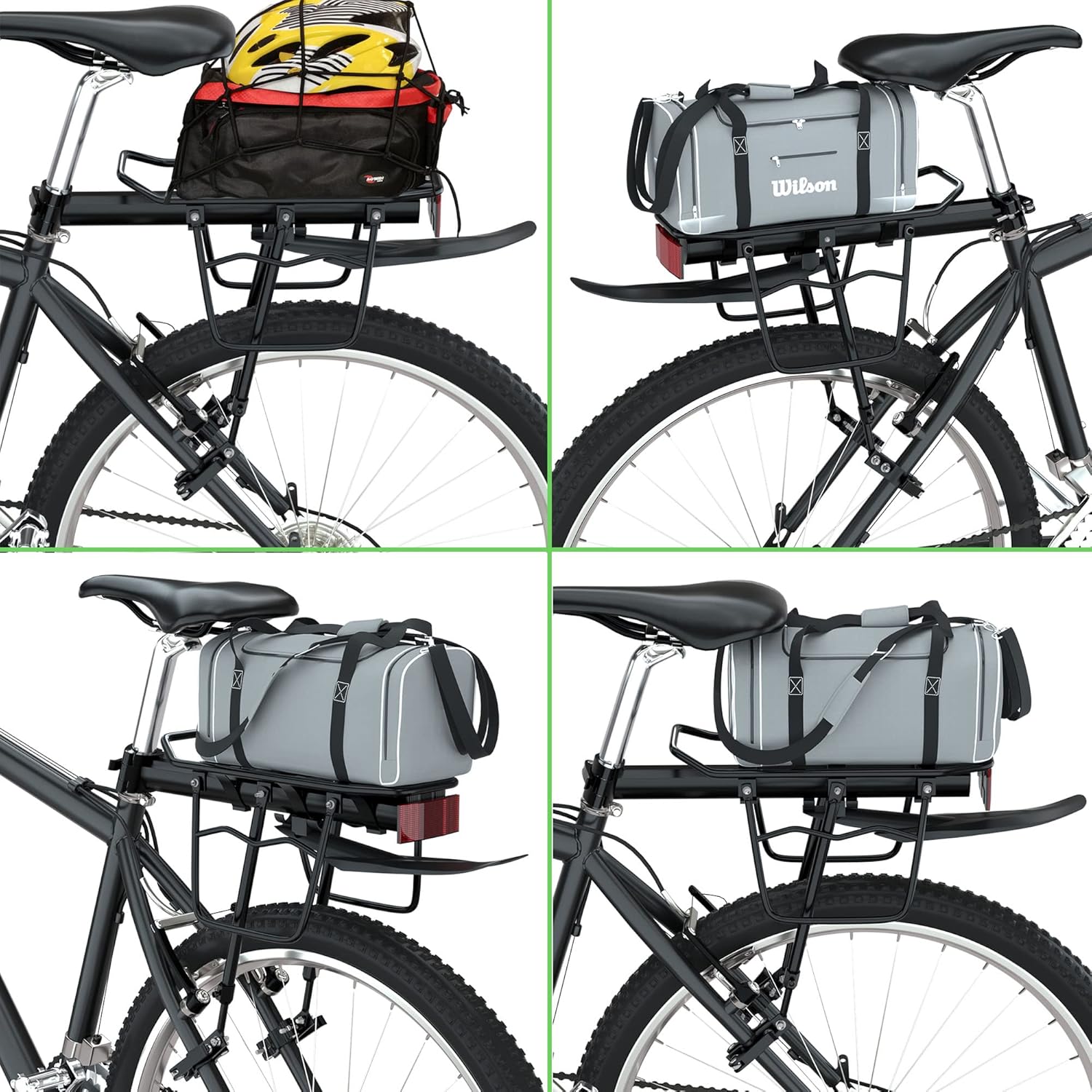 bike cargo rack w/fender & bungee cargo net & reflective logo,quick release mountain road bicycle rear racks,universal adjustable bike luggage touring carrier rack,large capacity bike pannier rack bike cargo rack w/fender & bungee cargo net & reflective logo,quick release mountain road bicycle rear racks,universal adjustable bike luggage touring carrier rack,large capacity bike pannier rack