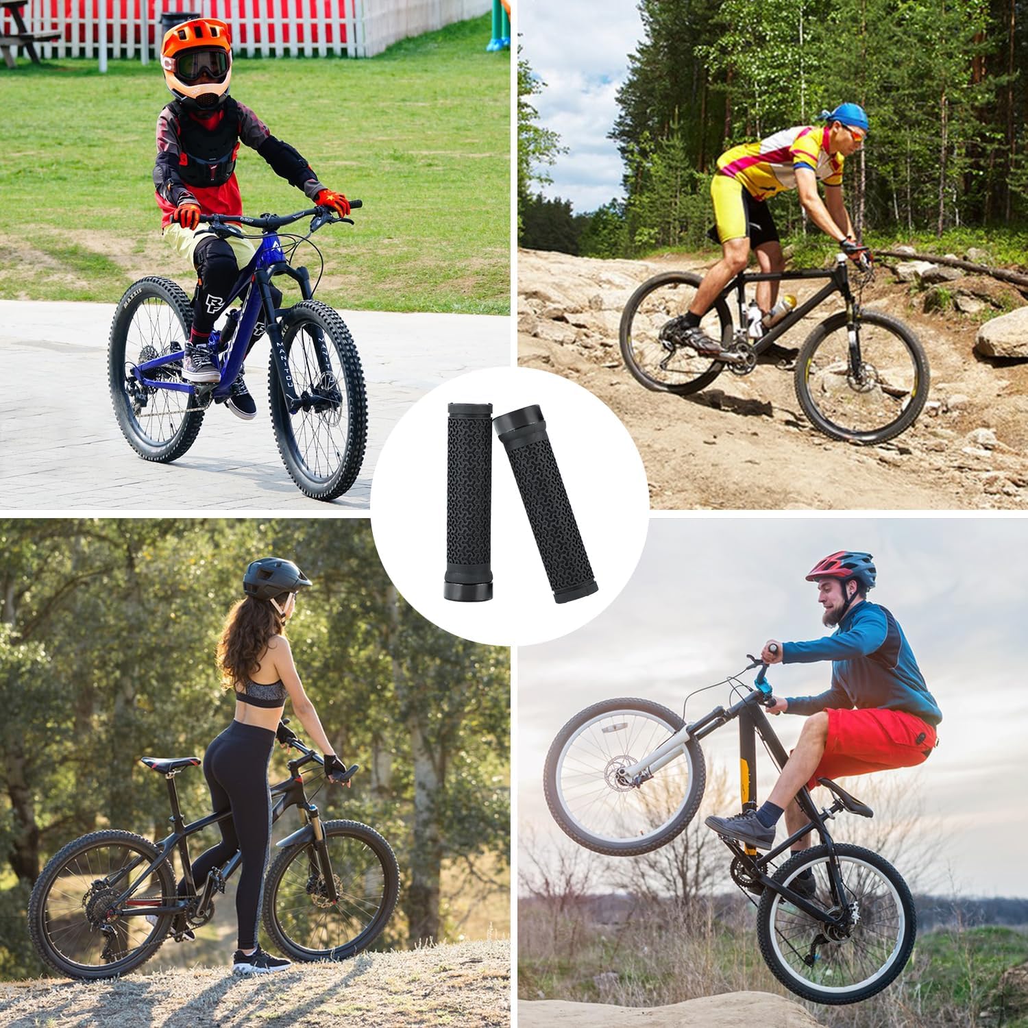 2 pack bike handlebar grips, bicycle handle bar grips mushroom grips for bmx, mountain, mtb, beach cruiser, scooter, folding bike, soft non slip rubber hand grip comfortable ergonomic 2 pack bike handlebar grips, bicycle handle bar grips mushroom grips for bmx, mountain, mtb, beach cruiser, scooter, folding bike, soft non slip rubber hand grip comfortable ergonomic