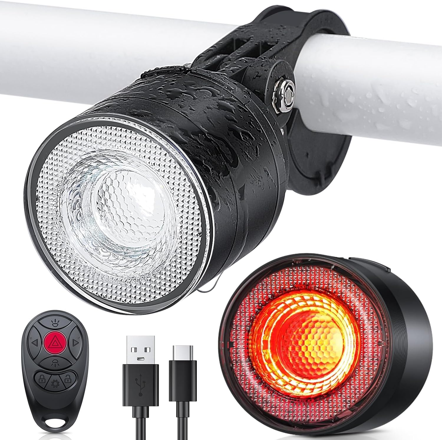 onvian bicycle lights front and rear for night riding, colorful rechargeable bike light set with 15 light modes 7 colors, waterproof cycling bike front and back for adults kids road mountain onvian bicycle lights front and rear for night riding, colorful rechargeable bike light set with 15 light modes 7 colors, waterproof cycling bike front and back for adults kids road mountain