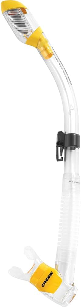 cressi adult diving dry snorkel with splash guard and top valve supernova dry: designed in italy