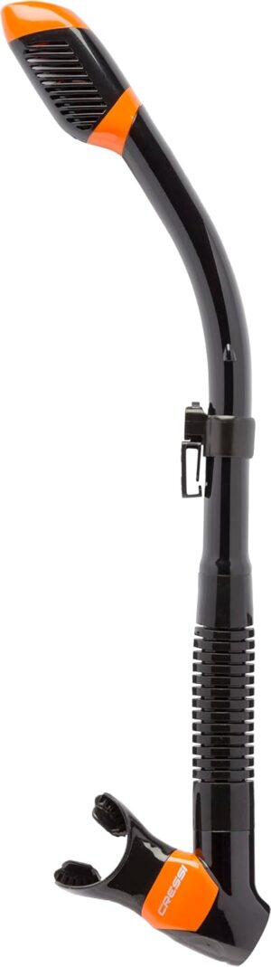 cressi adult diving dry snorkel with splash guard and top valve supernova dry: designed in italy