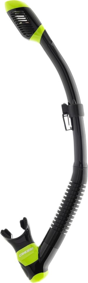 cressi adult diving dry snorkel with splash guard and top valve supernova dry: designed in italy