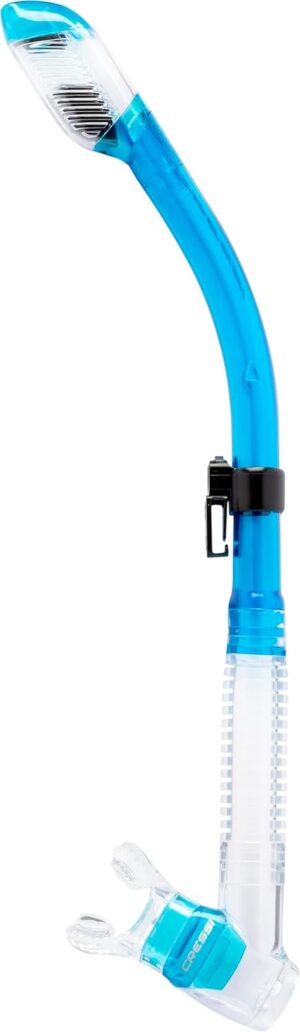 cressi adult diving dry snorkel with splash guard and top valve supernova dry: designed in italy