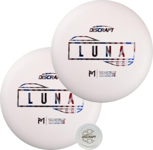 discraft soft luna 2 pack | matching white or pink putters varied foils 173 174g premium control and accuracy