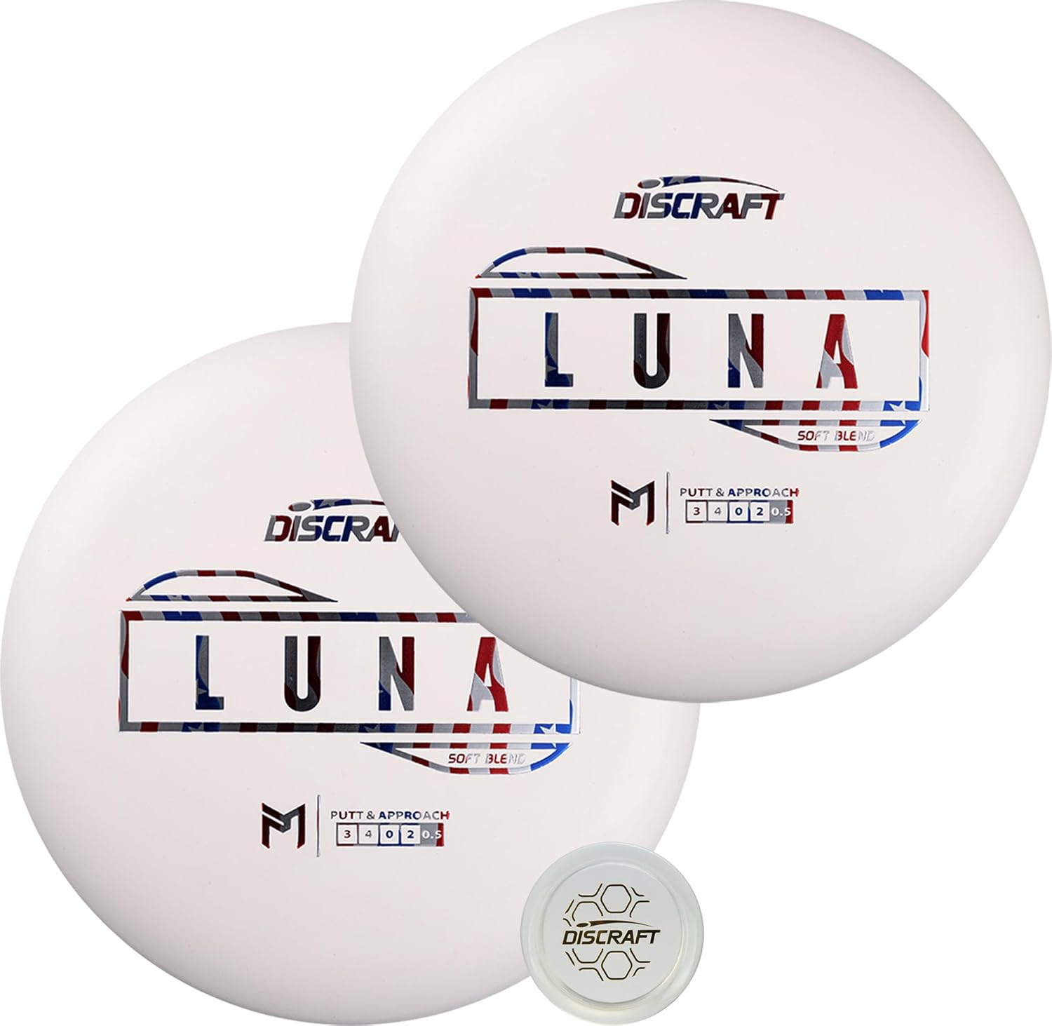 discraft soft luna 2 pack | matching white or pink putters varied foils 173 174g premium control and accuracy discraft soft luna 2 pack | matching white or pink putters varied foils 173 174g premium control and accuracy