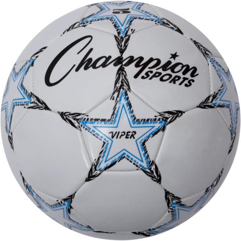 Champion Sports Viper Soccer Ball – Sizes 3, 4, 5 – Soft Touch TPU Cover, Durable Butyl Bladder, Youth & Adult Training Ball for Indoor & Outdoor Play, Multi-Color Design champion sports viper soccer ball – sizes 3, 4, 5 – soft touch tpu cover, durable butyl bladder, youth & adult training ball for indoor & outdoor play, multi color design