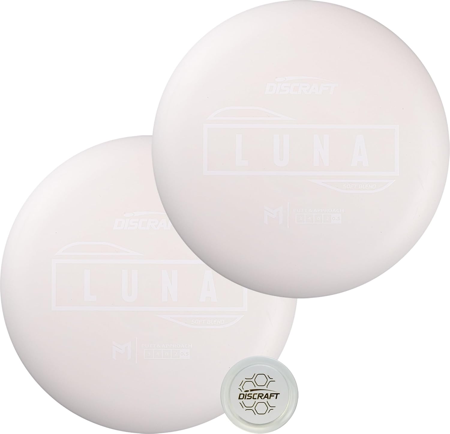 discraft soft luna 2 pack | matching white or pink putters varied foils 173 174g premium control and accuracy discraft soft luna 2 pack | matching white or pink putters varied foils 173 174g premium control and accuracy