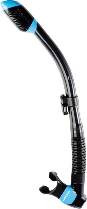 cressi adult diving dry snorkel with splash guard and top valve supernova dry: designed in italy