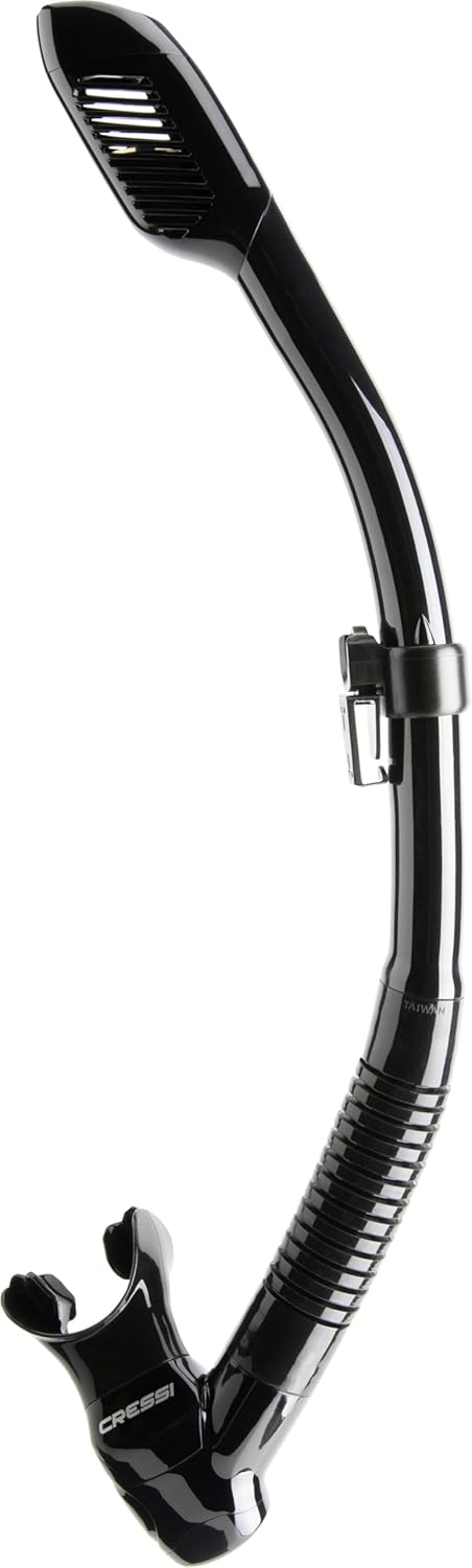 cressi adult diving dry snorkel with splash guard and top valve supernova dry: designed in italy cressi adult diving dry snorkel with splash guard and top valve supernova dry: designed in italy