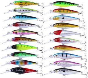 tfmsan 10pcs freshwater minnow lures bass and trout kit11cm 10g 6#hook