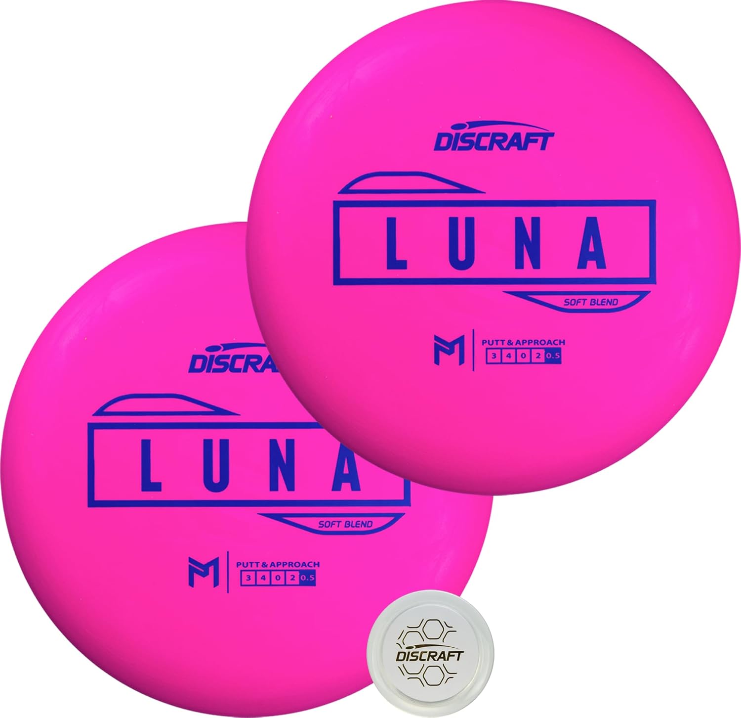 discraft soft luna 2 pack | matching white or pink putters varied foils 173 174g premium control and accuracy discraft soft luna 2 pack | matching white or pink putters varied foils 173 174g premium control and accuracy
