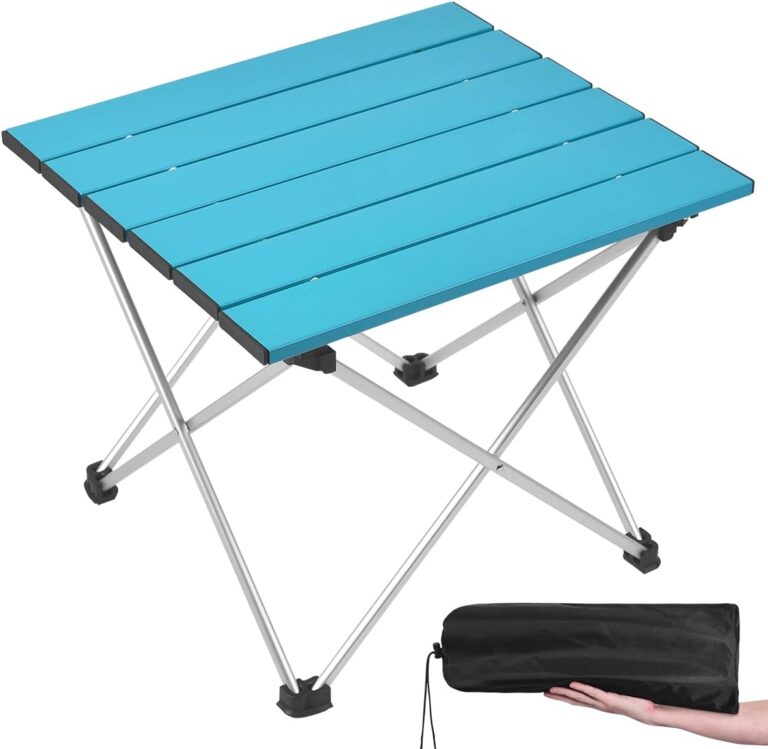 Grope Portable Camping Table with Aluminum Table Top, Folding Beach Table Easy to Carry, Prefect for Outdoor, Picnic, BBQ, Cooking, Festival, Beach, Home Use grope portable camping table with aluminum table top, folding beach table easy to carry, prefect for outdoor, picnic, bbq, cooking, festival, beach, home use