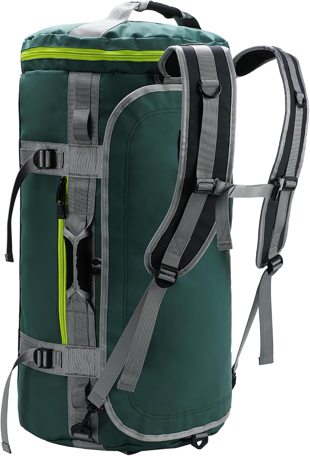 mier large duffel backpack sports gym bag with shoe compartment, heavy duty and water resistant, dark green, 90l mier large duffel backpack sports gym bag with shoe compartment, heavy duty and water resistant, dark green, 90l