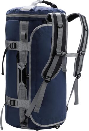 mier large duffel backpack sports gym bag with shoe compartment, heavy duty and water resistant, dark green, 90l