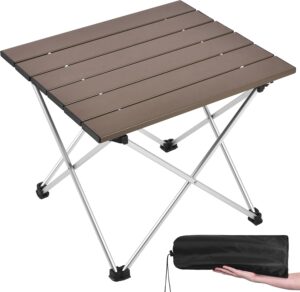 grope portable camping table with aluminum table top, folding beach table easy to carry, prefect for outdoor, picnic, bbq, cooking, festival, beach, home use