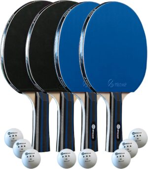 jp winlook ping pong paddles sets portable table tennis paddle set with ping pong paddles professional case & ping pong balls premium table tennis racket player set for indoor & outdoor games (copy)