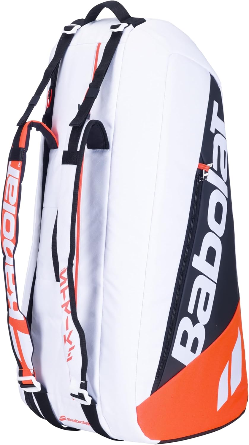 babolat pure strike 4th gen racquet holder x6 tennis bag (white/red) babolat pure strike 4th gen racquet holder x6 tennis bag (white/red)